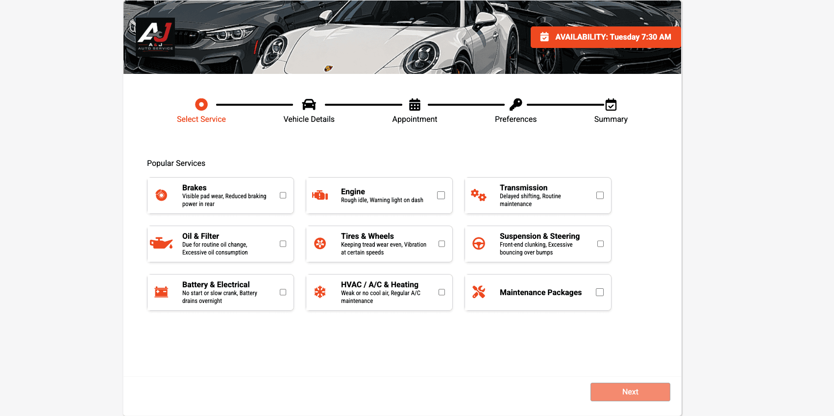 Pick a service